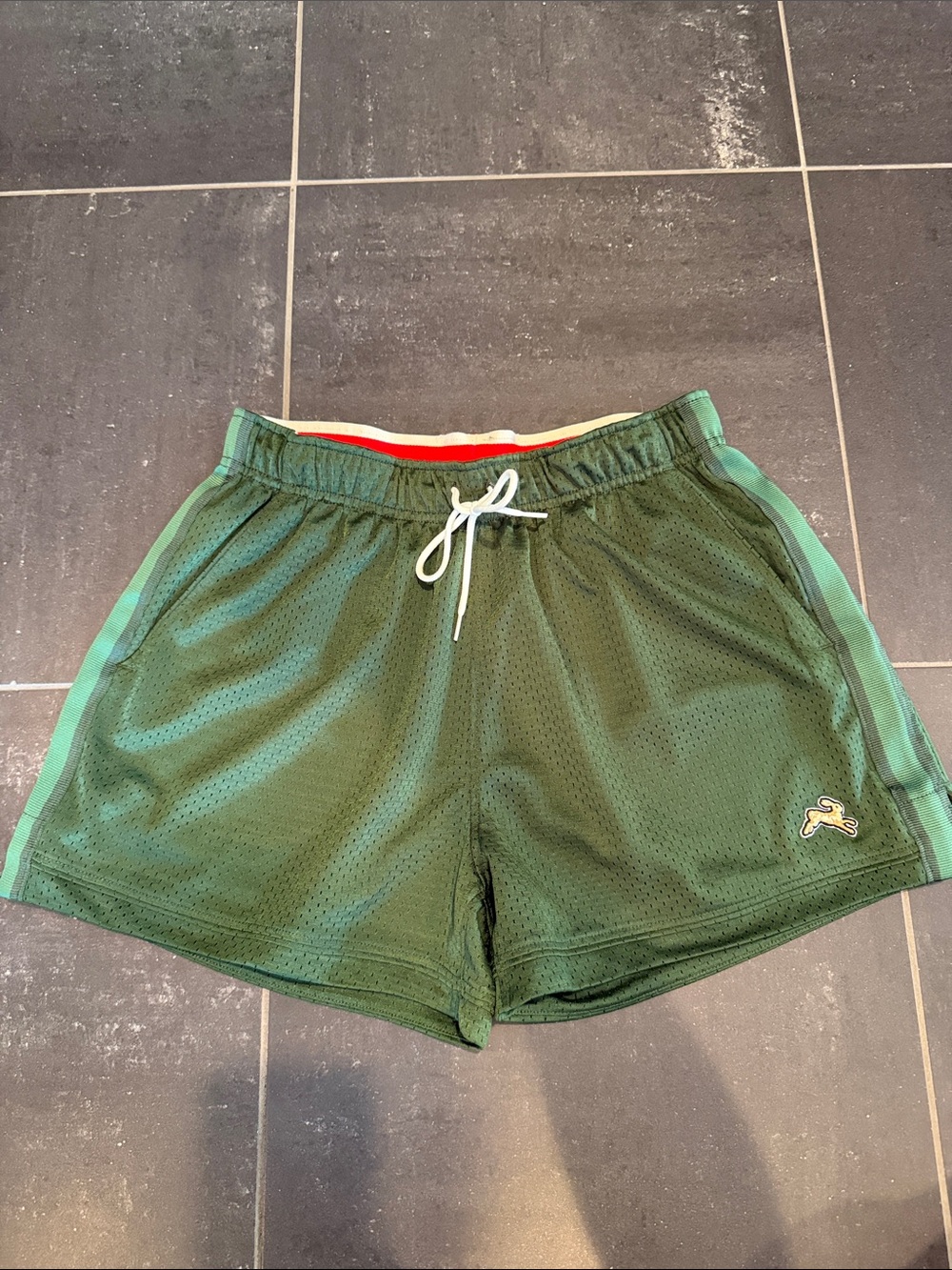 Tracksmith Green Athletic Mesh Shorts size XS